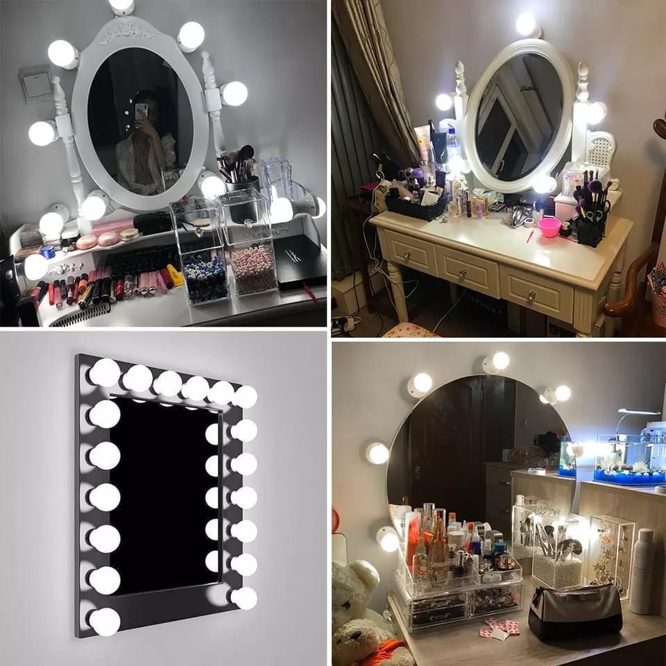 LED Mirror Light Bulb Set USB Powered