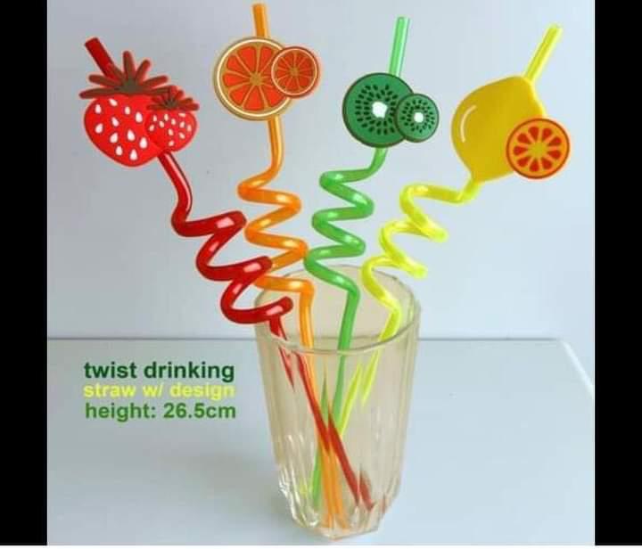 Fruity Straws Pack of 4 (Washable & Re-usable)
