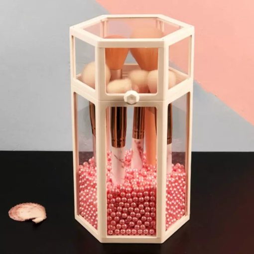 Glass Pearl Brush Holder