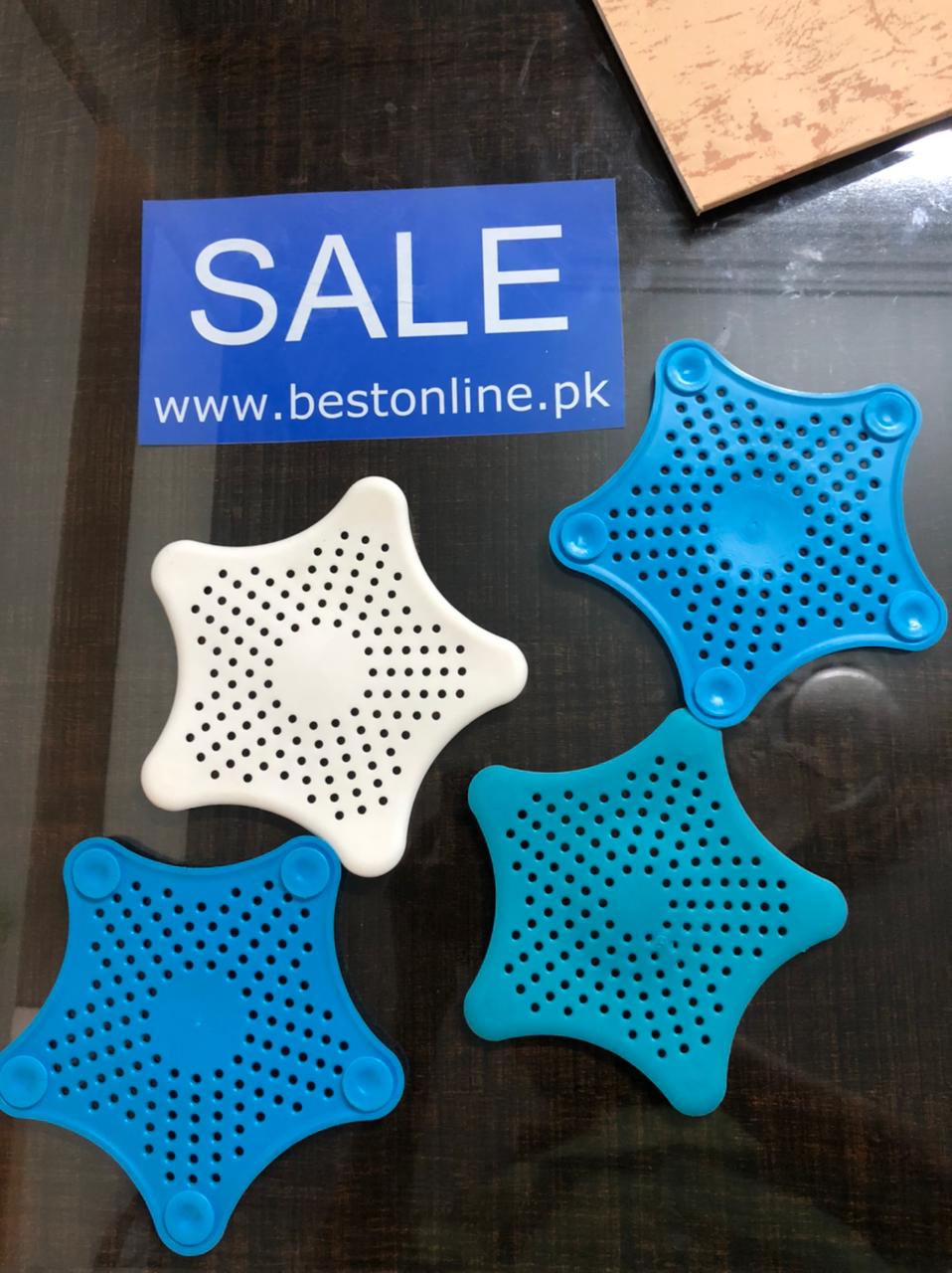 pack of 5-Silicone Rubber Five-pointed Star Sink Filter