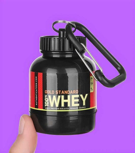 Digital Protein Powder and Supplement Funnel Keychain - Protein Powder Container with Durable Key-Chain