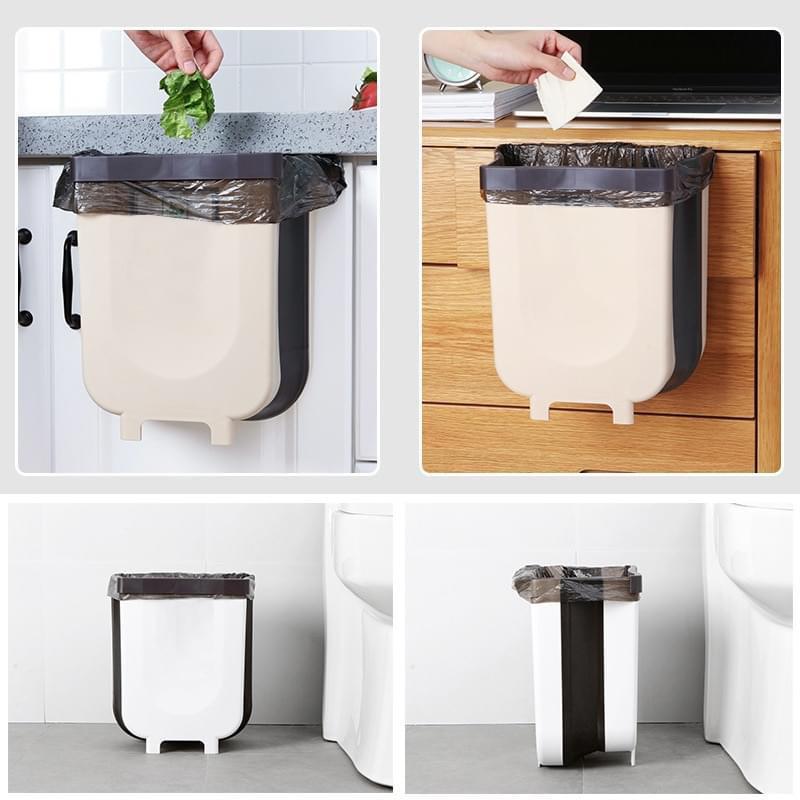 Wall Mounted Foldable Trash Bin