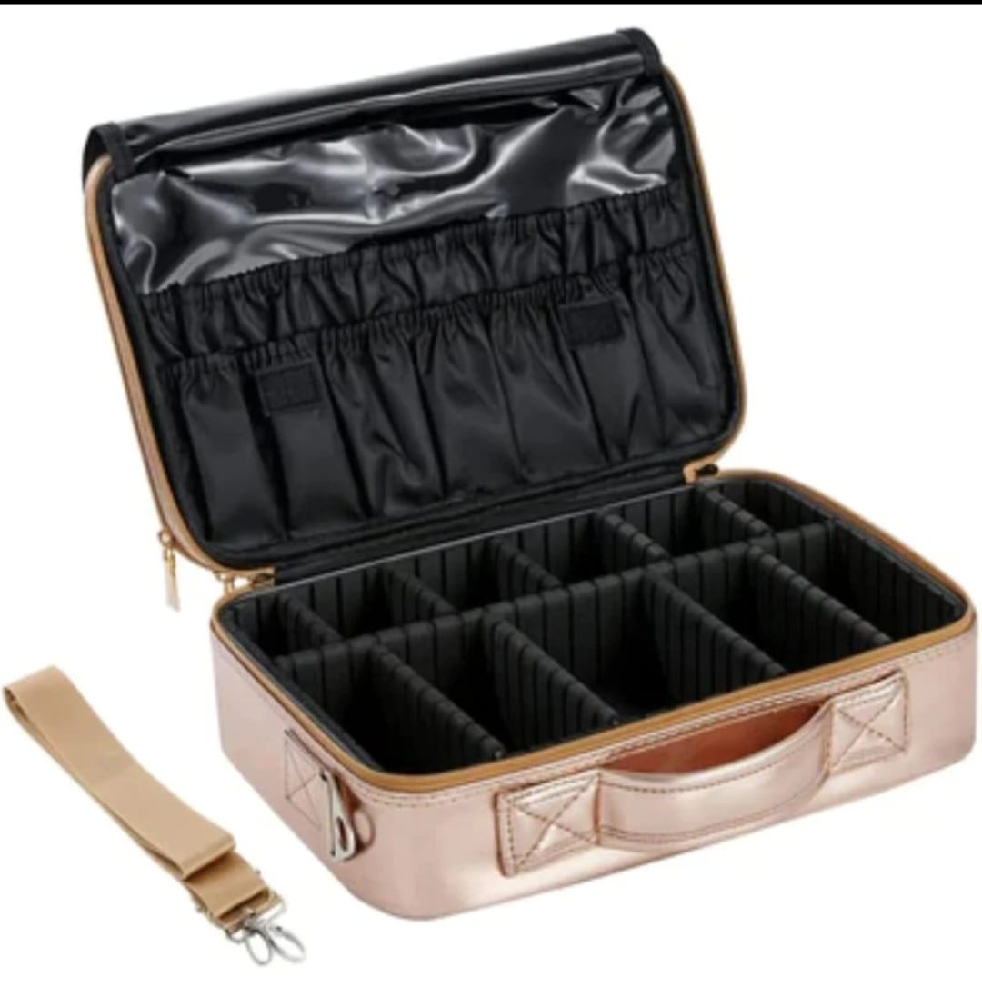Largest make up travelling partition bag double layer